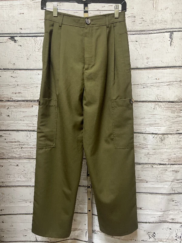 Flowy wide pants for artistic bohemian vibes -Pants Cargo & Utility By Zara In Green, Size: Xs