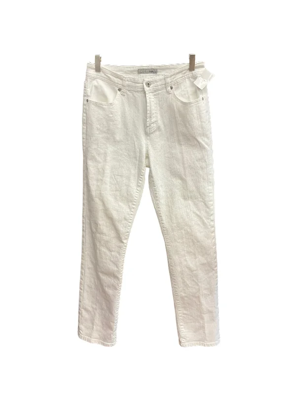 Flowy linen pants for relaxed tropical vacations -Pants Cargo & Utility By Chicos In White, Size: 2