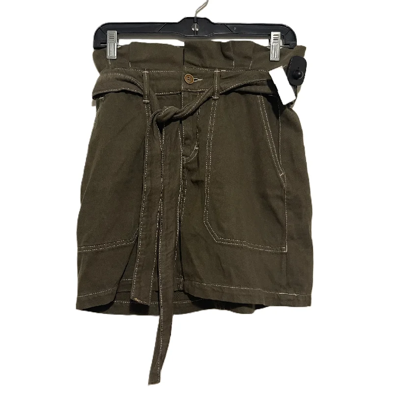 Wrap skirts for adjustable stylish fit -Skirt Mini & Short By Free People In Green, Size: 0