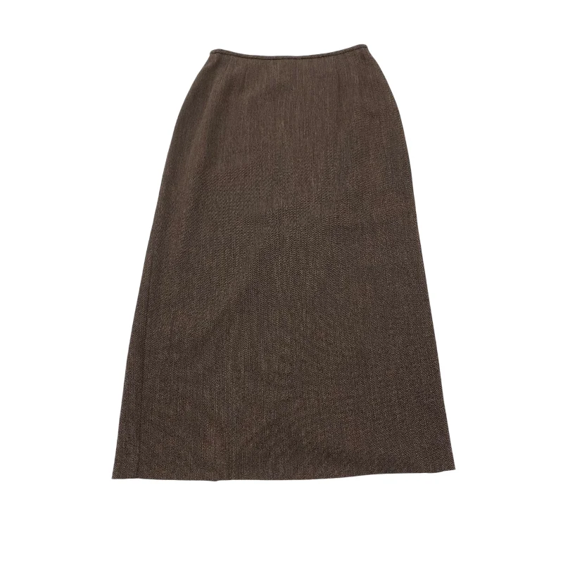 Soft cotton skirts for sensitive skin ease -BROWN SKIRT MAXI by KASPER Size:12