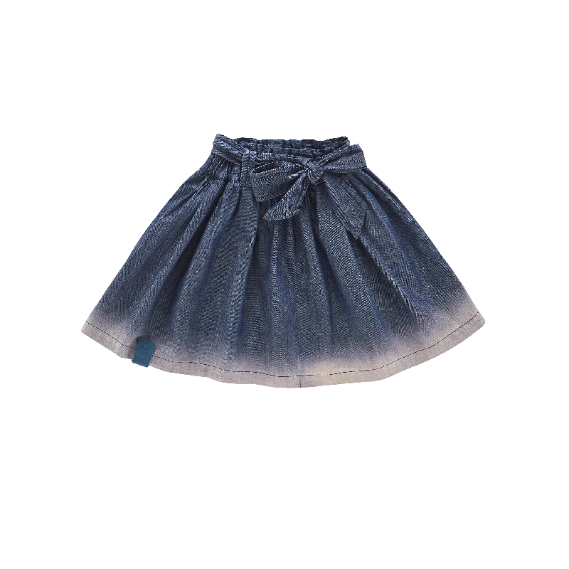 Distressed Denim Skirts for Vintage -Denim Skirt with Belt