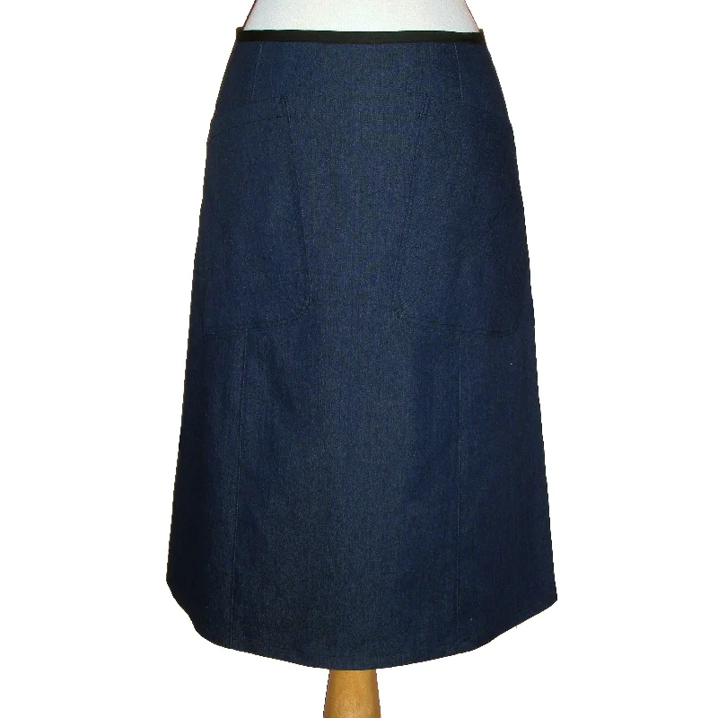 Denim Skirts for Office Wear -Midi Denim Skirt