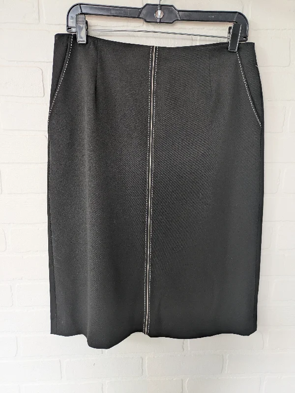 A-line skirts for flattering timeless silhouettes -Black Skirt Midi Talbots, Size 10