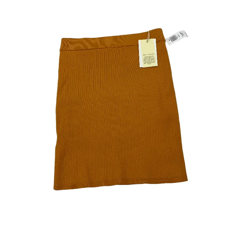 High-waisted pencil skirts for professional office wear -ORANGE SKIRT MINI & SHORT by WILFRED Size:XS