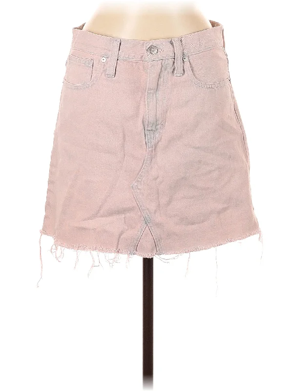 Denim Skirts with Buttons for Vintage -Denim Skirt