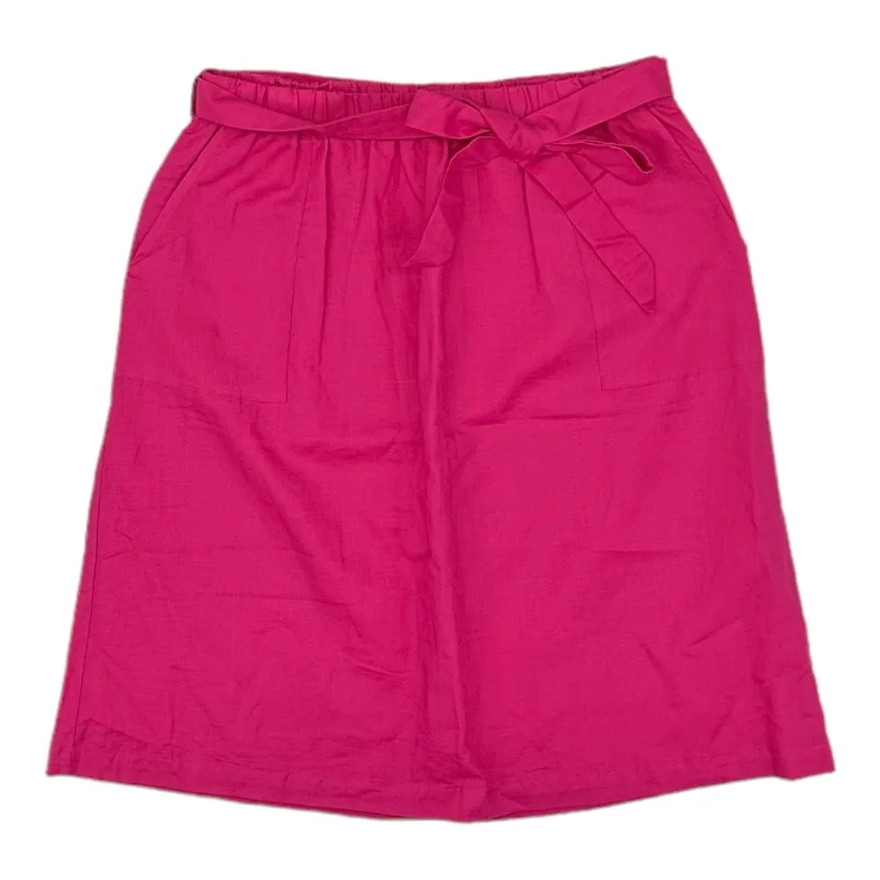 Lightweight cotton skirts for summer ease -PINK SKIRT MIDI by J. CREW Size:M