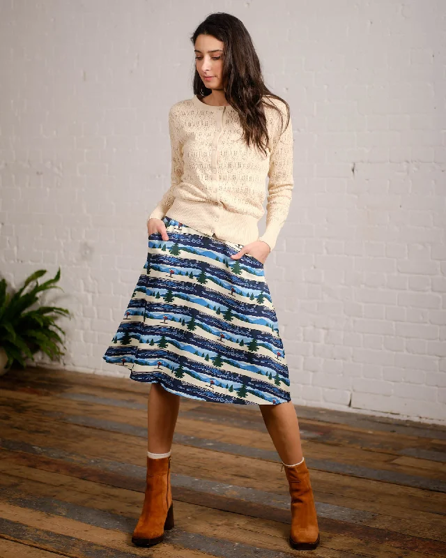 Wrap maxi skirts for versatile styling options -Annabel Skirt in Alpine Print