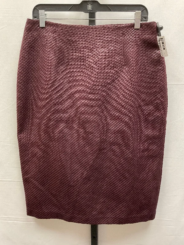 Luxury skirts with intricate embroidery accents -Skirt Midi By Worthington In Purple, Size: 14