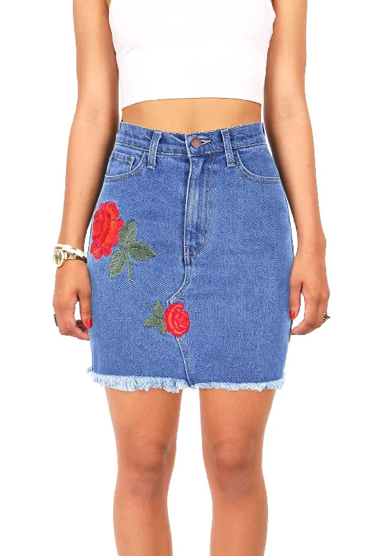 Single Layer Denim Skirts for Simple -Rosie Denim Skirt