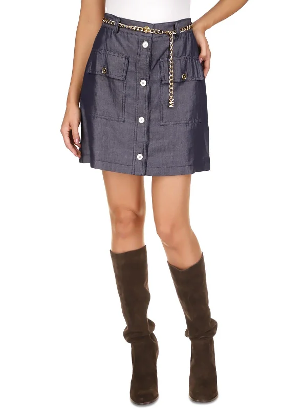 Denim Skirts with Slits for Sexy -Womens Denim Denim Skirt