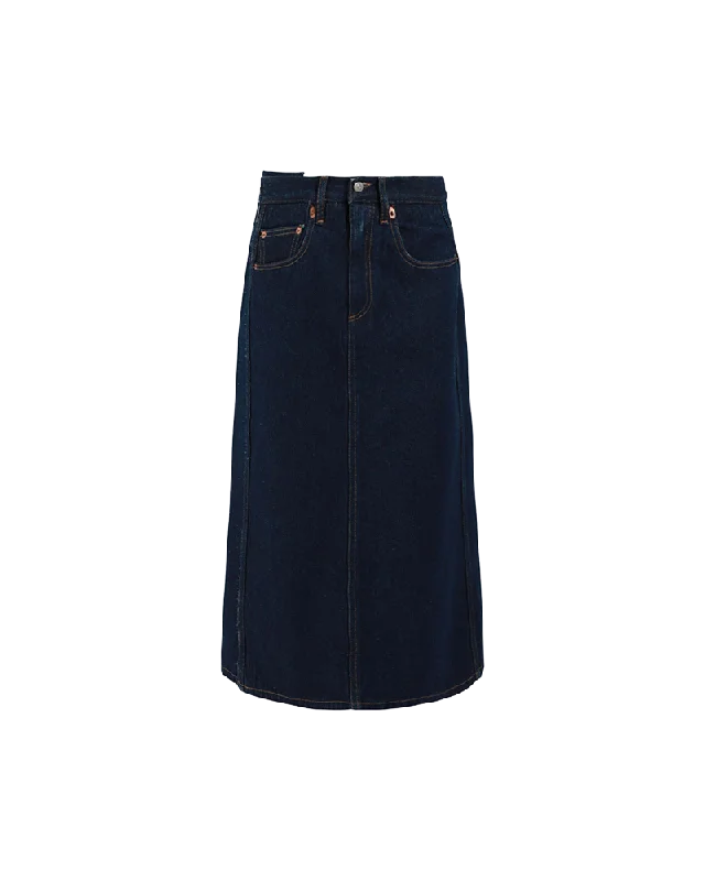 Stretch Denim Skirts for Comfort -Wrap Tie Denim Skirt