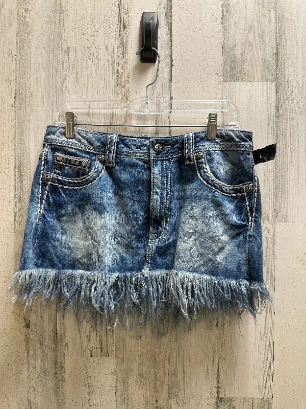 Denim Skirts for School Days -Blue Denim Skirt Mini & Short Miss Me, Size 6