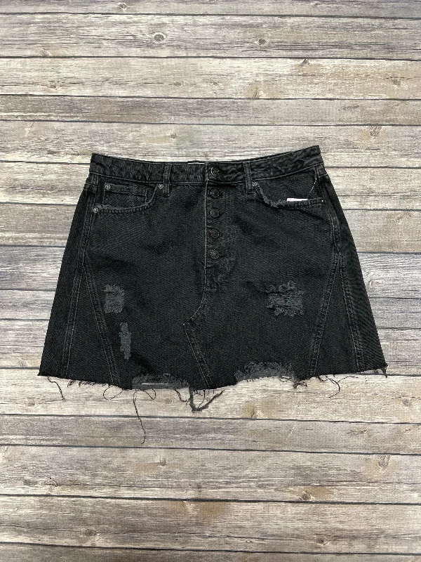 Denim Skirts for Winter Layers -Black Denim Skirt Mini & Short We The Free, Size 12