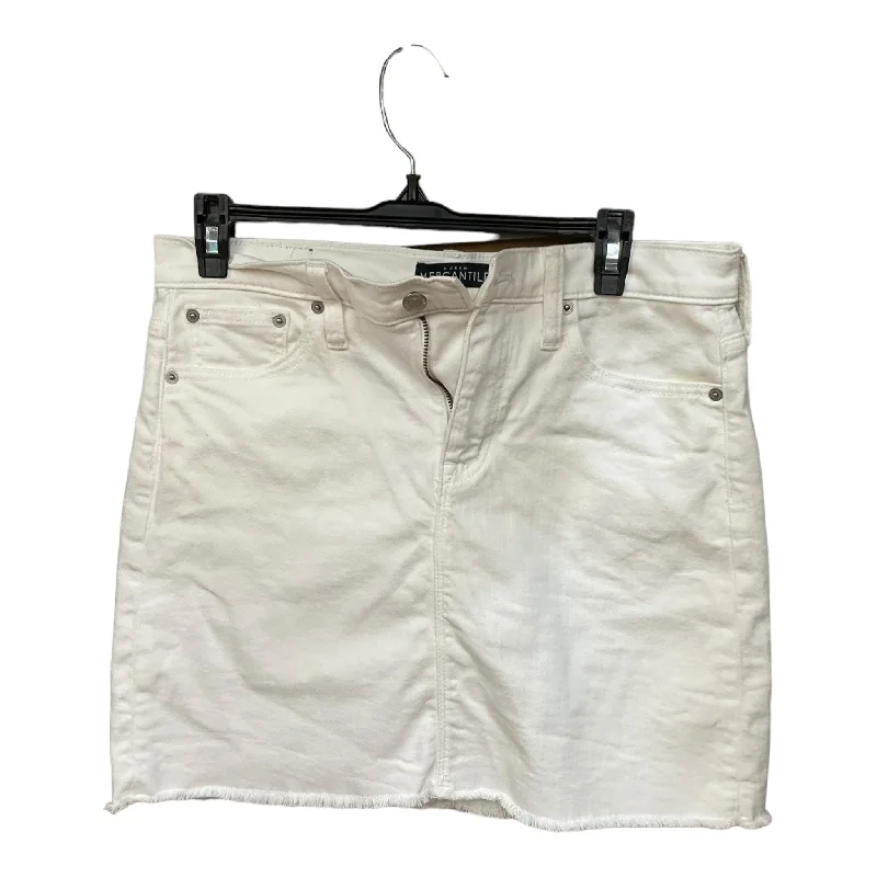 Split Denim Skirts for Stylish -White Denim Skirt Mini & Short J. Crew, Size S