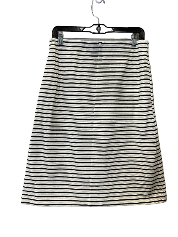 Casual linen skirts for breezy days -Skirt Midi By Loft In Striped Pattern, Size: M