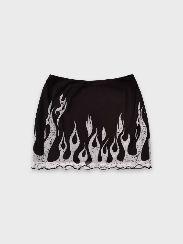 Soft cotton skirts for cozy comfort -Burner Mesh Skirt - Black