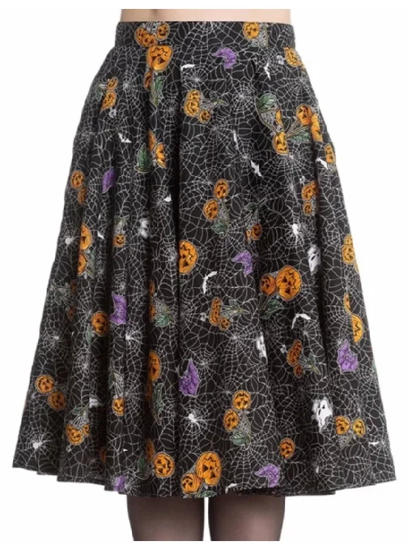 Pleated skirts for sophisticated evening wear -Pumpkins and Webs Harlow Swing Skirt