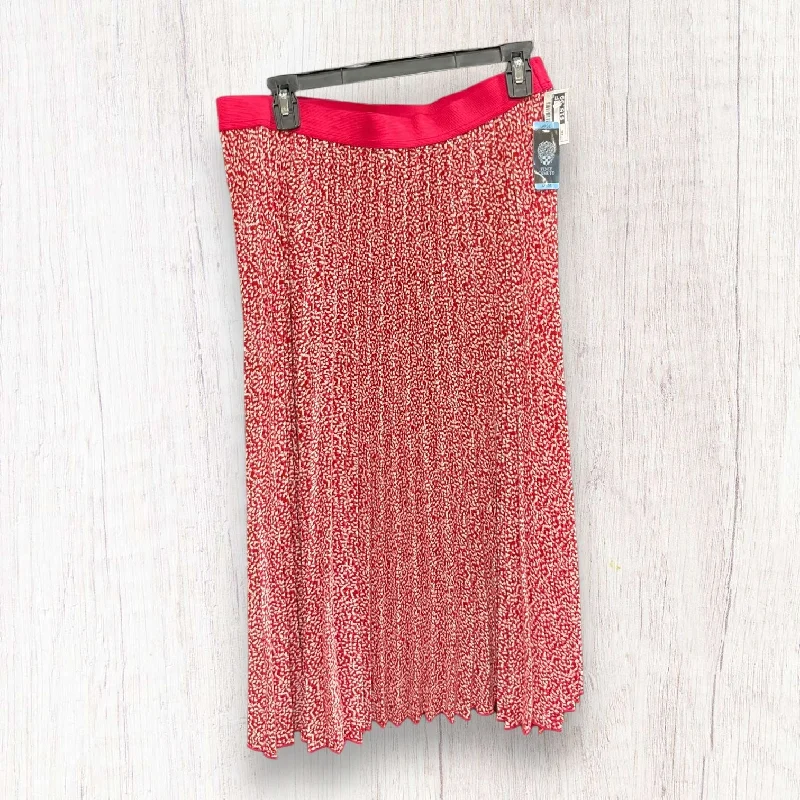 Stretchy skirts for all-body inclusivity -Red & White Skirt Midi Vince Camuto, Size Xxl