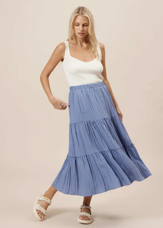 Ruffled maxi skirts for boho summer flair -Honore Skirt