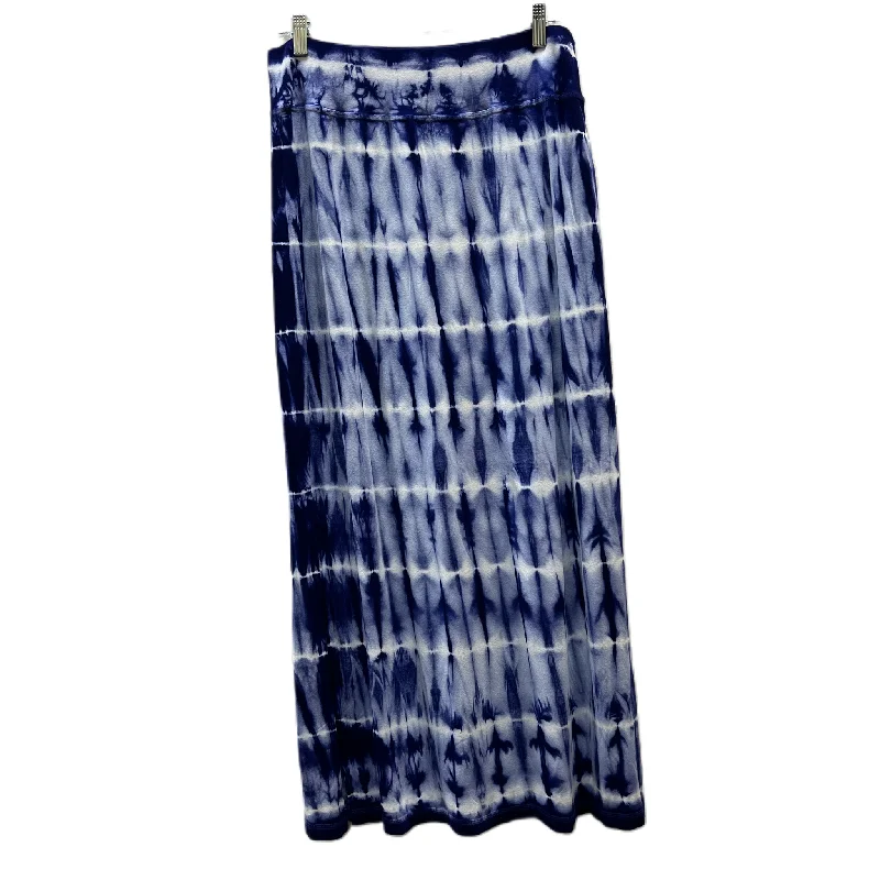 Wrap midi skirts for stylish ease -Skirt Maxi By Chicos In Blue & White, Size: 8