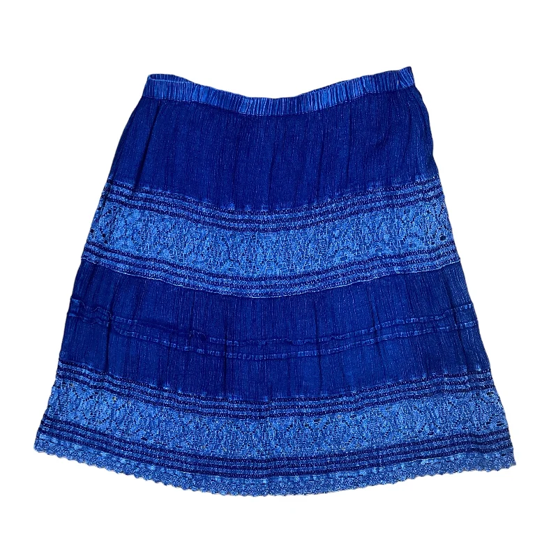 Denim Skirts for Festival Parties -Blue Denim Skirt Mini & Short Studio West, Size L