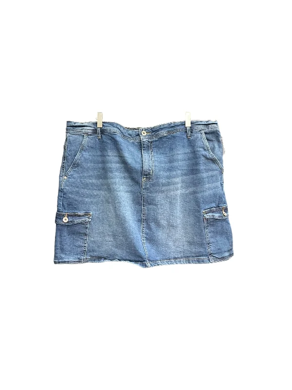 Denim Skirts for Friends Meetings -Blue Denim Skirt Mini & Short Wallflower, Size 20