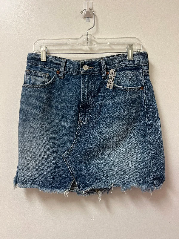 Soft cotton skirts for sensitive skin ease -Skirt Mini & Short By Lucky Brand In Blue Denim, Size: 6