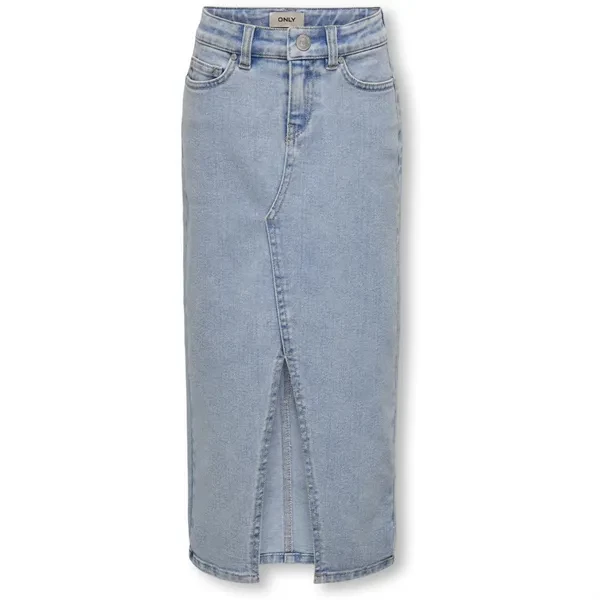 Denim Skirts for Casual Fridays -Kids ONLY Light Blue Denim Siri Front Slit Denim Skirt