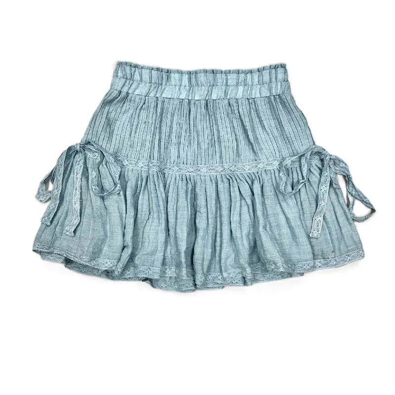 Pleated midi skirts for elegant everyday looks -Skirt Midi By Whiteroom + Cactus In Blue, Size: M