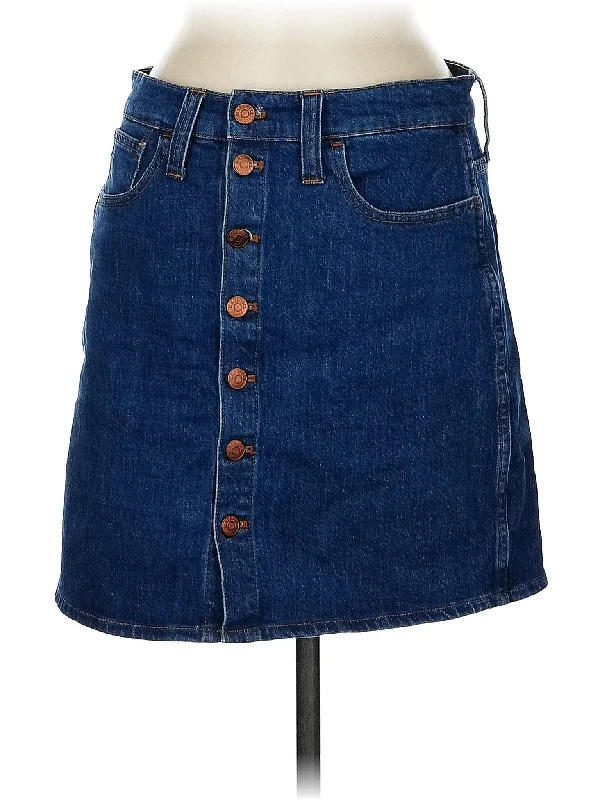 Split Denim Skirts for Stylish -Denim Skirt