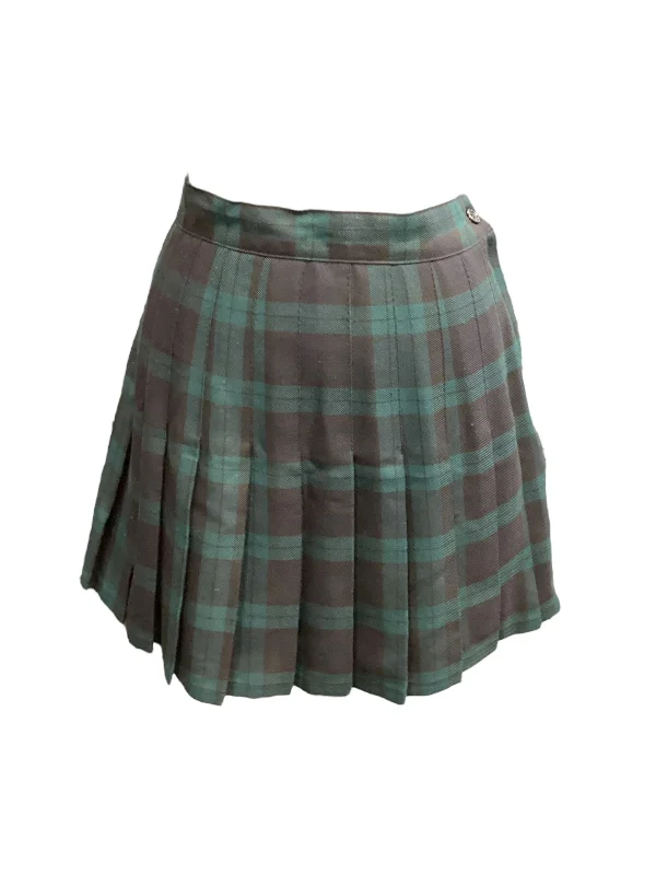 Lightweight cotton skirts for summer ease -Skirt Mini & Short By Spring Street In Plaid Pattern, Size: 0