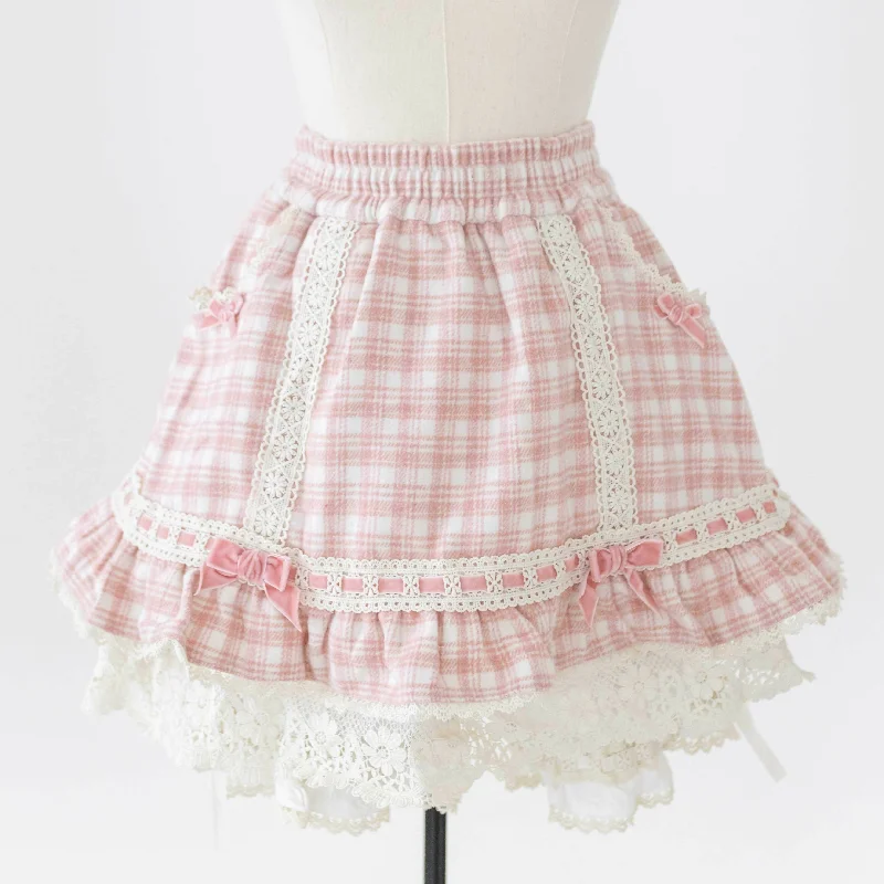 Wrap midi skirts for stylish ease -Lilia & Lace Plaid Skort with Attached Bloomers