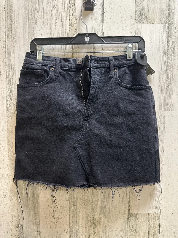 Denim Skirts without Pockets for Sleek -Black Denim Skirt Midi Abercrombie And Fitch, Size 6