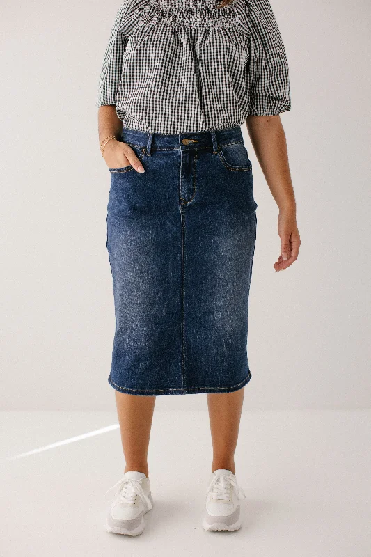 Low Waist Denim Skirts for Trendy -'Wren' Classic Denim Skirt