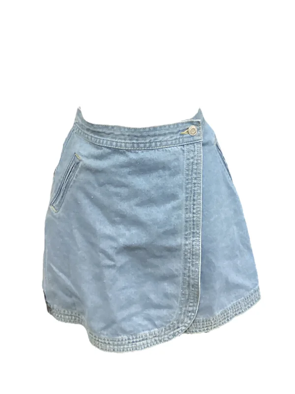 Ruffled Denim Skirts for Girly -Blue Denim Skirt Mini & Short Clothes Mentor, Size S