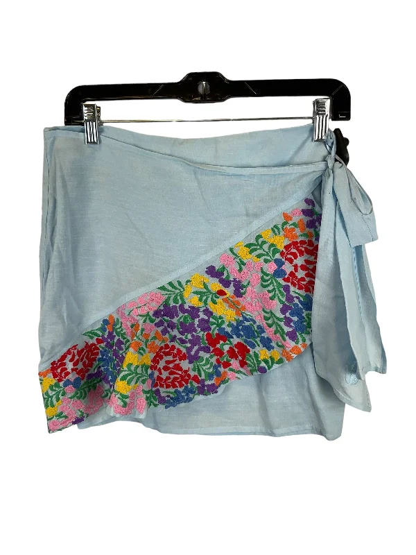 Patterned midi skirts for eye-catching style -Blue Skirt Mini & Short Cmc, Size S