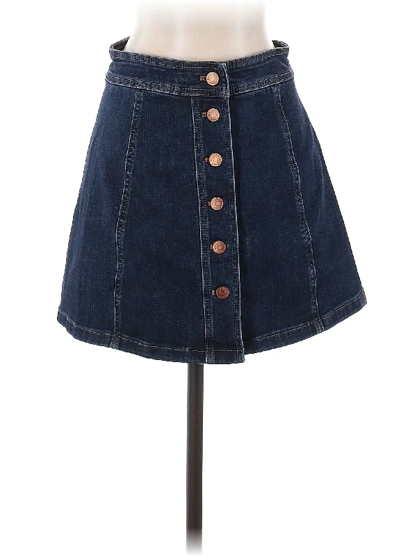 Green Denim Skirts for Nature -Denim Skirt