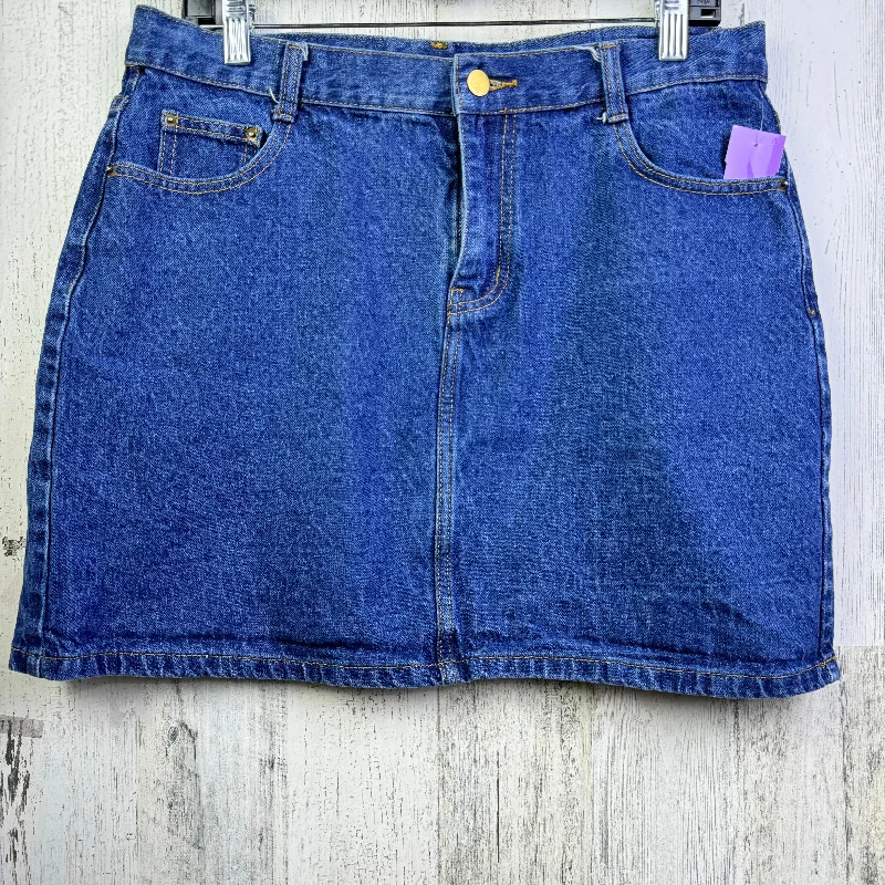 Denim Skirts for Shopping Days -Blue Denim Skirt Mini & Short Chelsea And Violet, Size 16