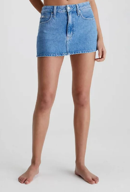 Denim Skirts for Running -CALVIN KLEIN MICRO DENIM SKIRT