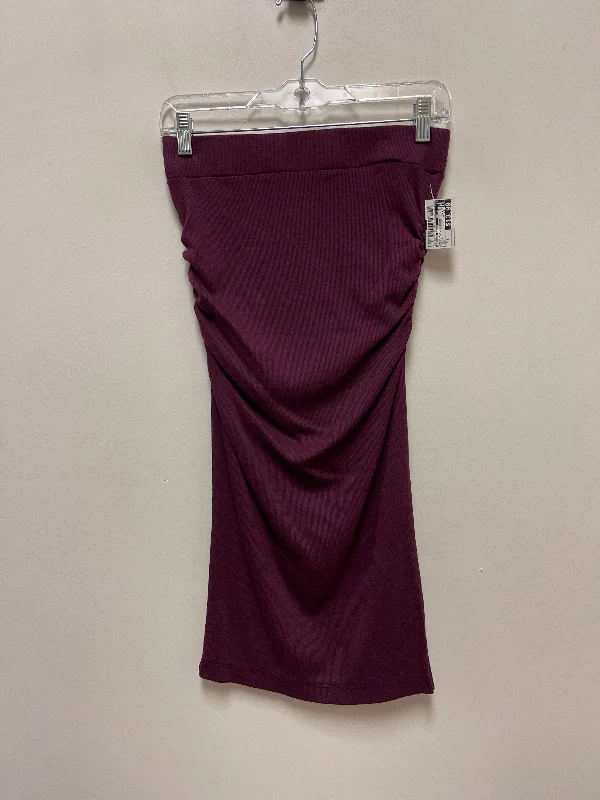 Casual linen skirts for breezy days -Skirt Mini & Short By Michael Stars In Purple, Size: S