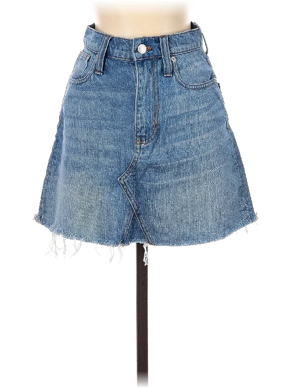 Embroidered Denim Skirts for Detail -Denim Skirt