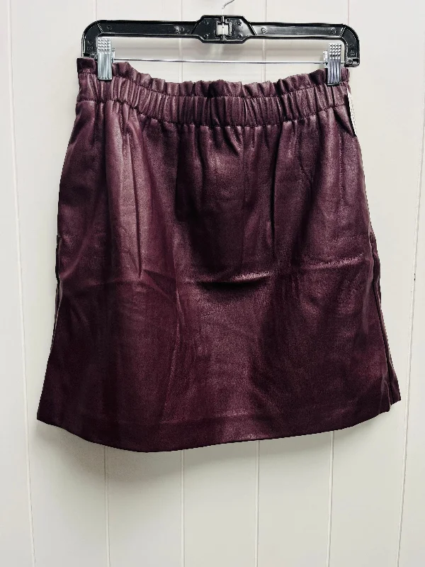 Lightweight cotton skirts for summer ease -Skirt Mini & Short By Loft In Purple, Size: M