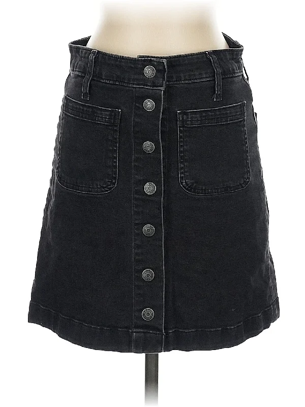 Zipper Denim Skirts for Modern -Denim Skirt