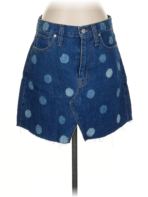 Denim Skirts with Buckles for Cool -Denim Skirt