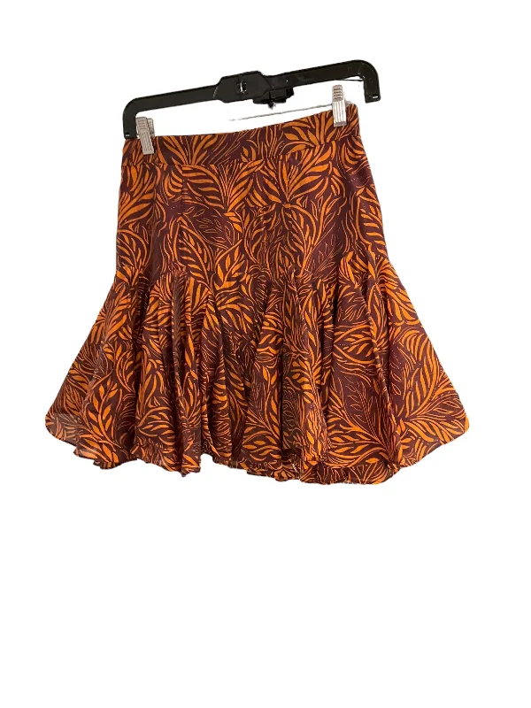 A-line skirts for flattering timeless silhouettes -Skirt Mini & Short By Ted Baker In Orange, Size: M