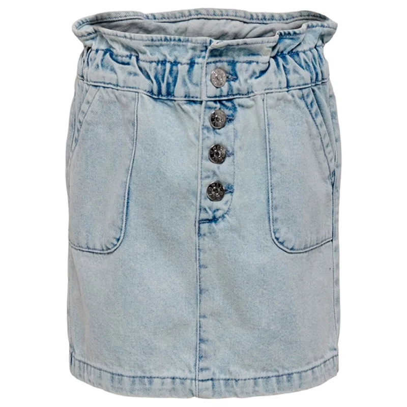 Denim Skirts for Yoga -Kids ONLY Light Blue Denim Olina Frill Denim Skirt