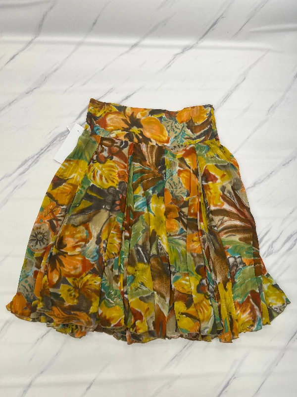 Pleated skirts for sophisticated evening wear -Skirt Midi By Zara Basic In Floral Print, Size: M