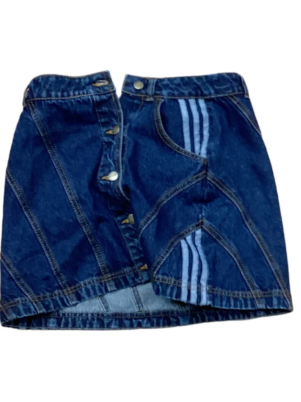 Button Down Denim Skirts for Casual -Blue Denim Skirt Mini & Short Ivy Park, Size M