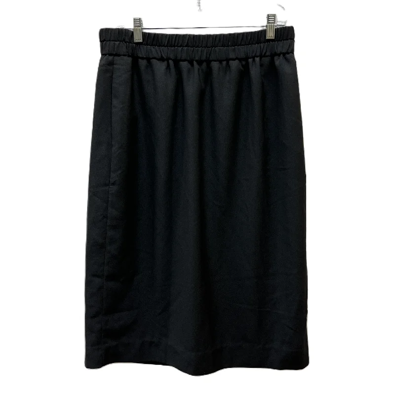 Pleated midi skirts for elegant everyday looks -Skirt Midi By J. Crew In Black, Size: M