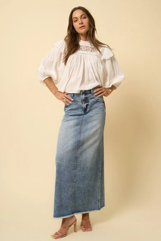 Denim Skirts with Buckles for Cool -Dixie Denim Skirt